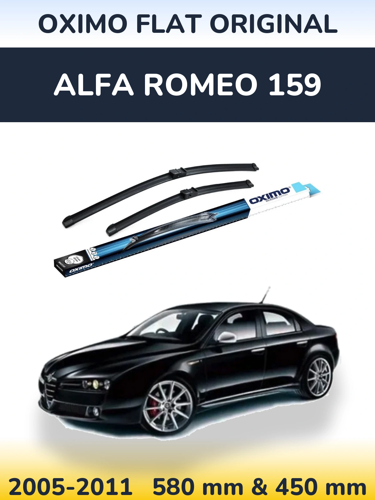 Torkarblad Oximo Flat Original för Alfa Romeo 159