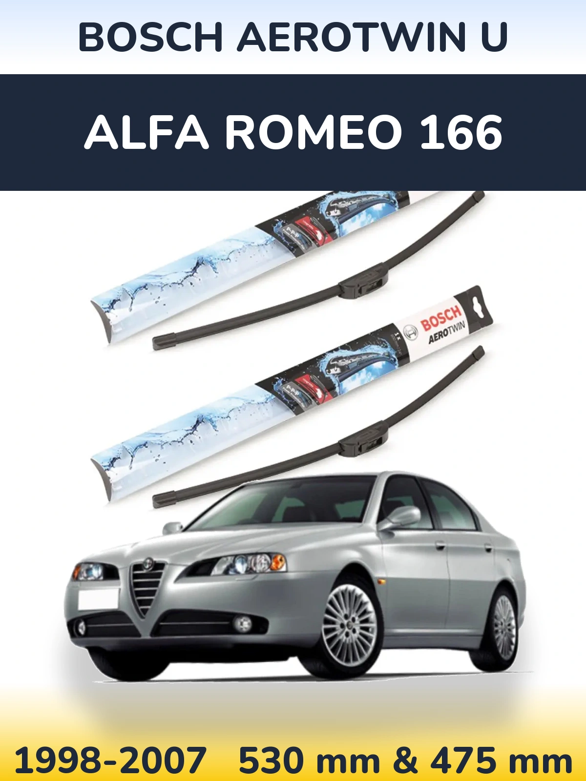 Torkarblad BOSCH AeroTwin U för Alfa Romeo 166