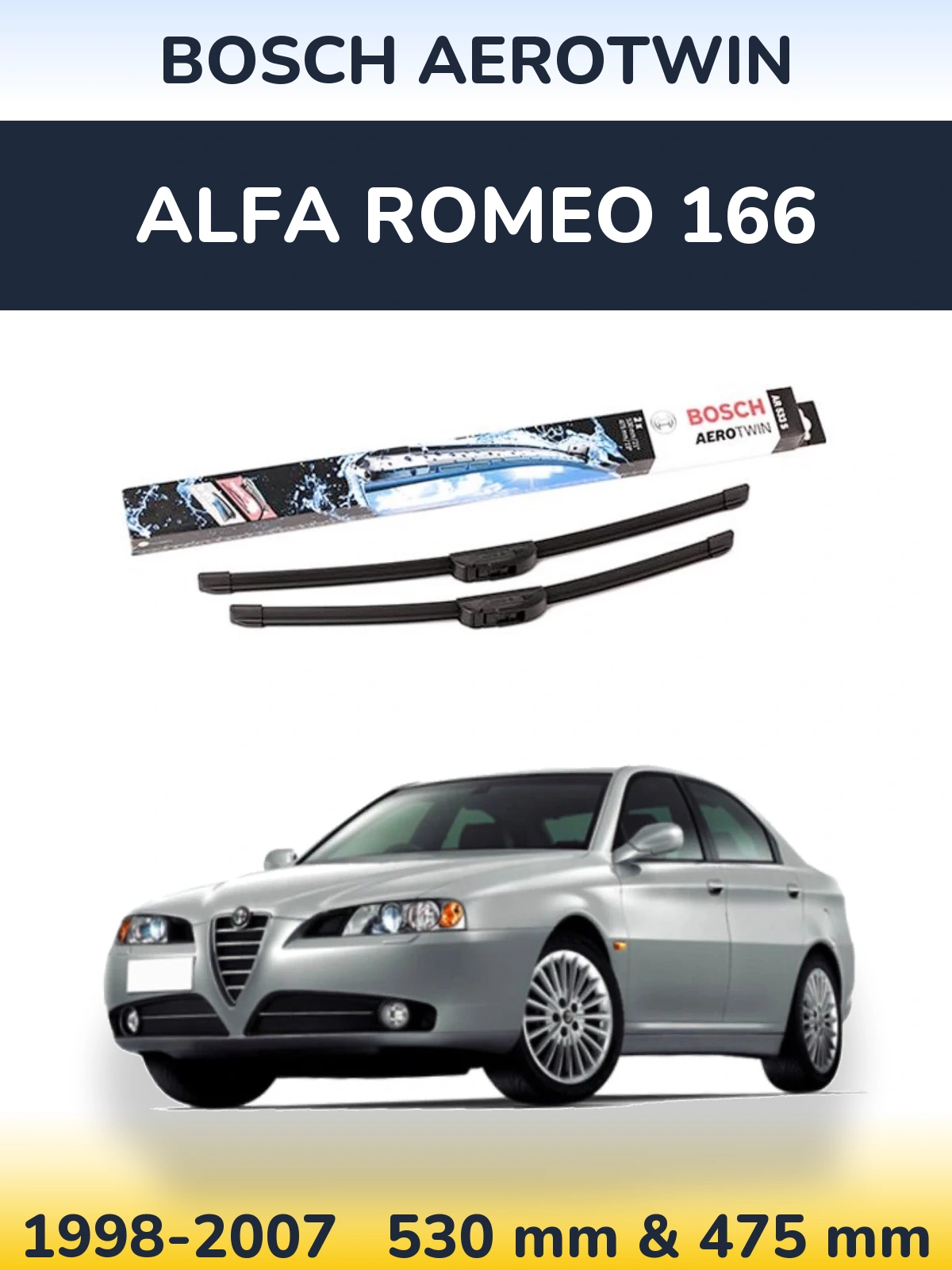 Torkarblad BOSCH AeroTwin för Alfa Romeo 166