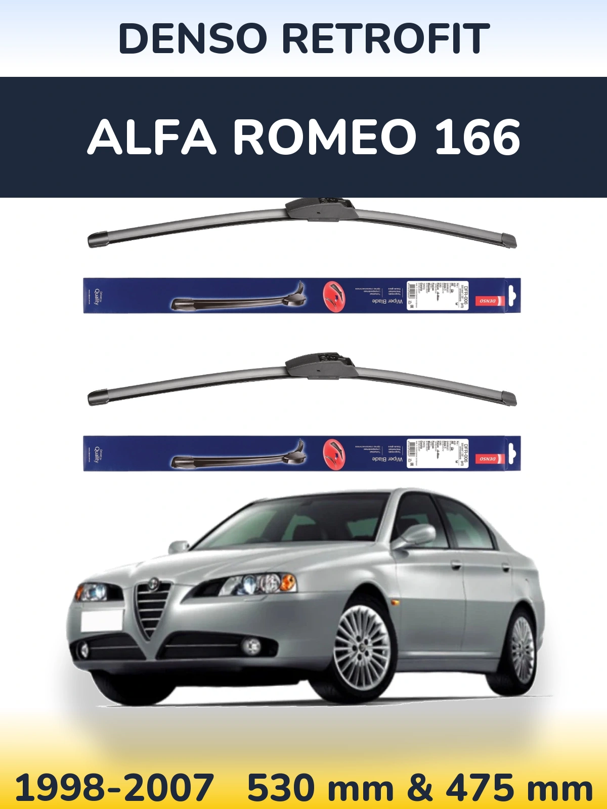 Torkarblad Denso Retrofit för Alfa Romeo 166