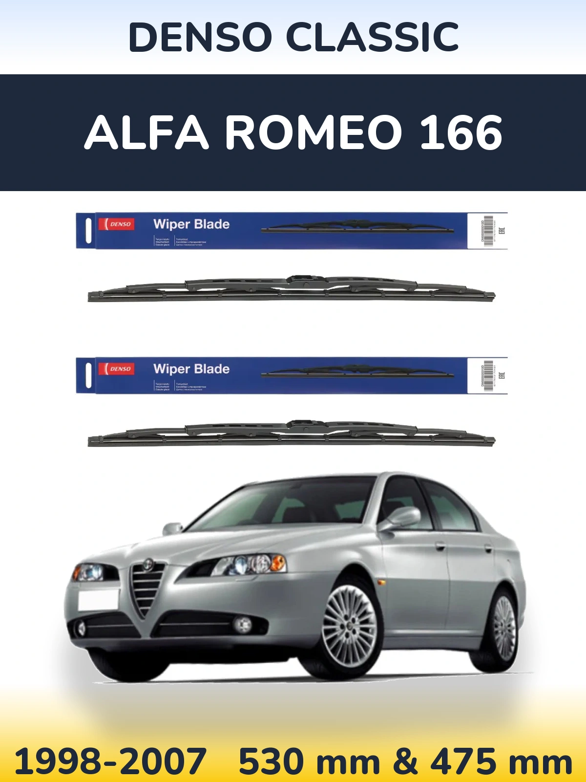 Torkarblad Denso Classic för Alfa Romeo 166