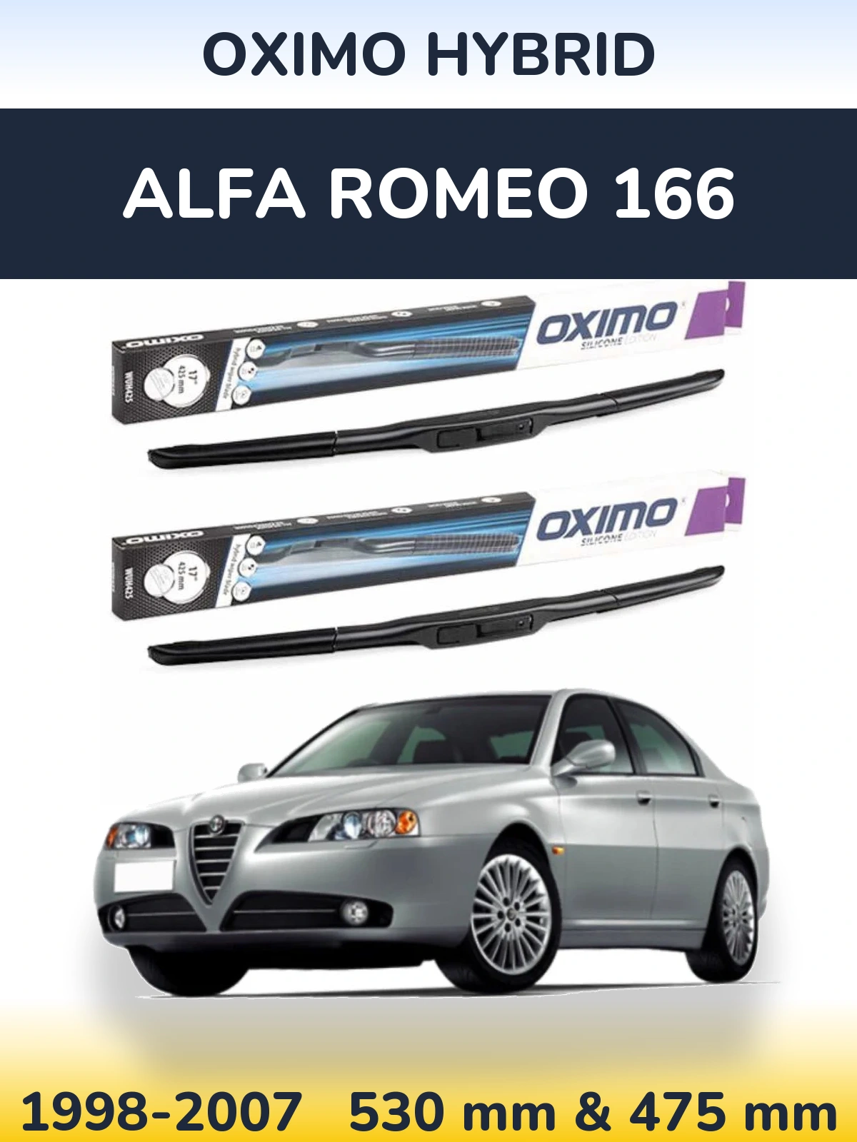 Torkarblad Oximo Hybrid för Alfa Romeo 166