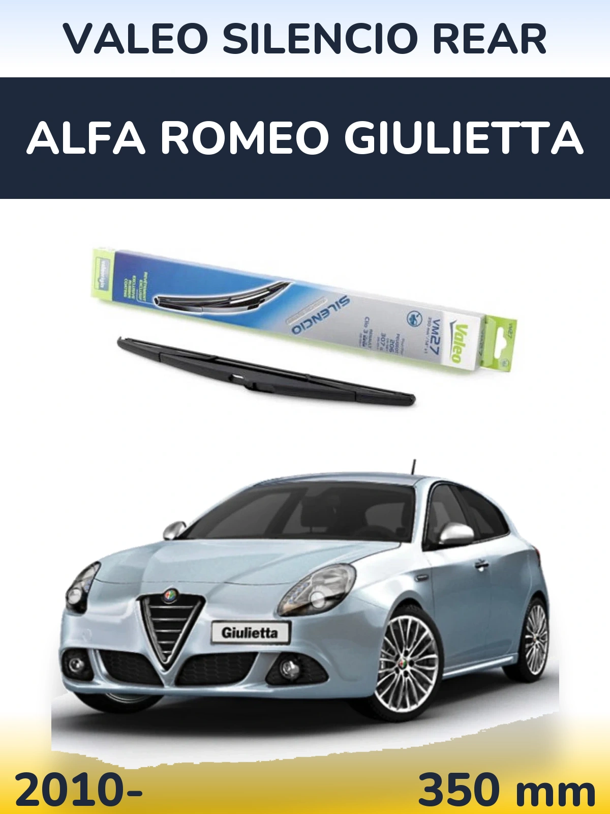 Torkarblad Valeo Silencio Rear för Alfa Romeo Giulietta