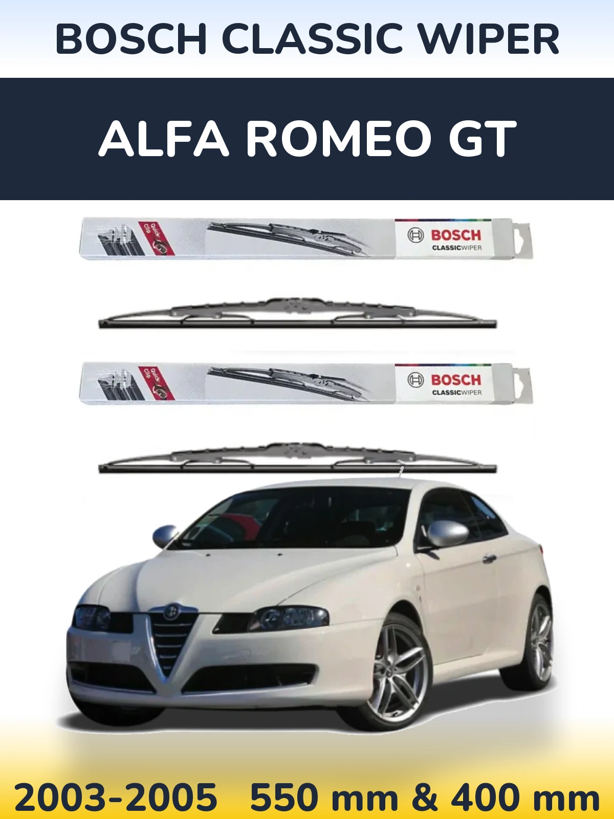 Torkarblad BOSCH Classic Wiper för Alfa Romeo GT