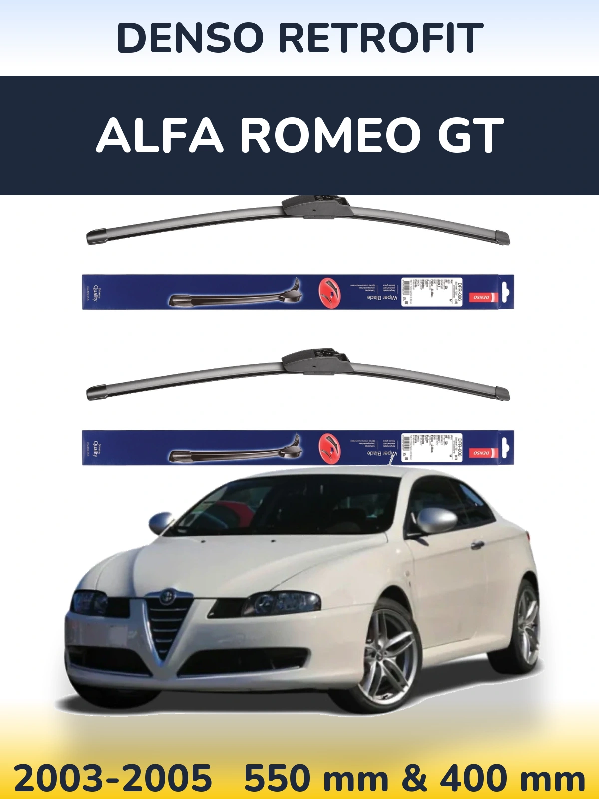 Torkarblad Denso Retrofit för Alfa Romeo GT