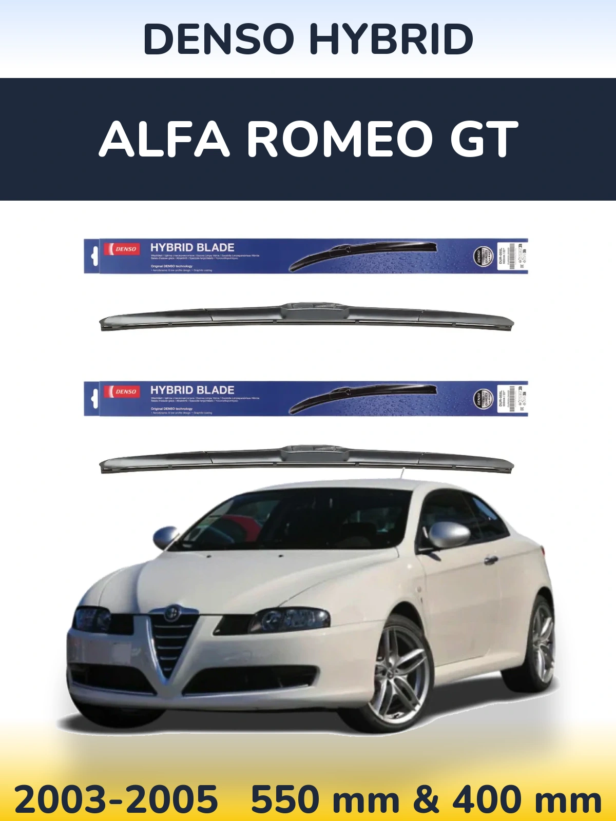 Torkarblad Denso Hybrid för Alfa Romeo GT