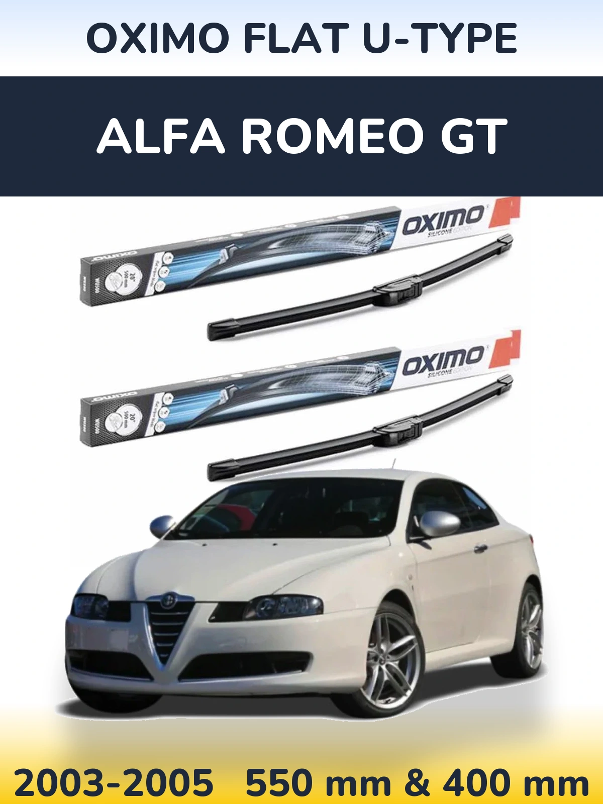 Torkarblad Oximo Flat U-type för Alfa Romeo GT