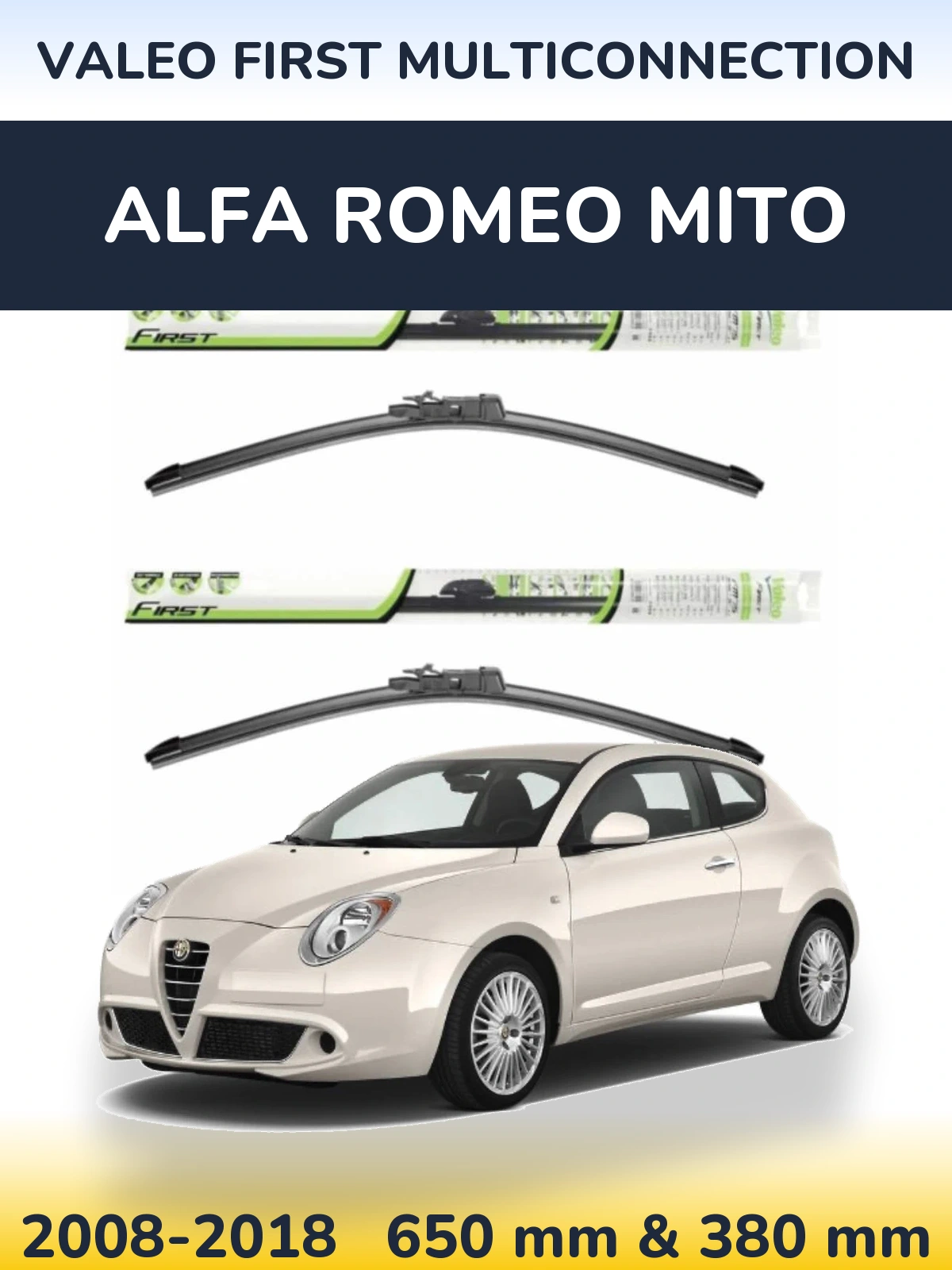 Torkarblad Valeo First MultiConnection för Alfa Romeo MiTo
