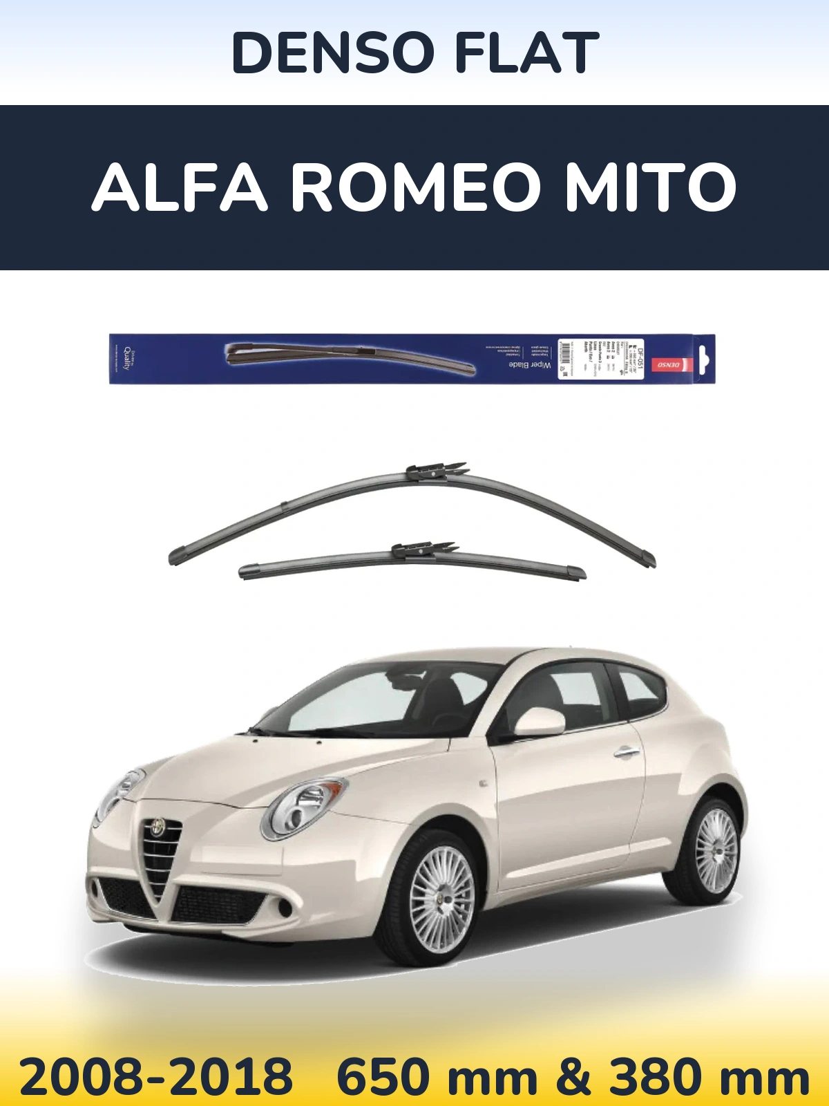 Torkarblad Denso Flat för Alfa Romeo MiTo