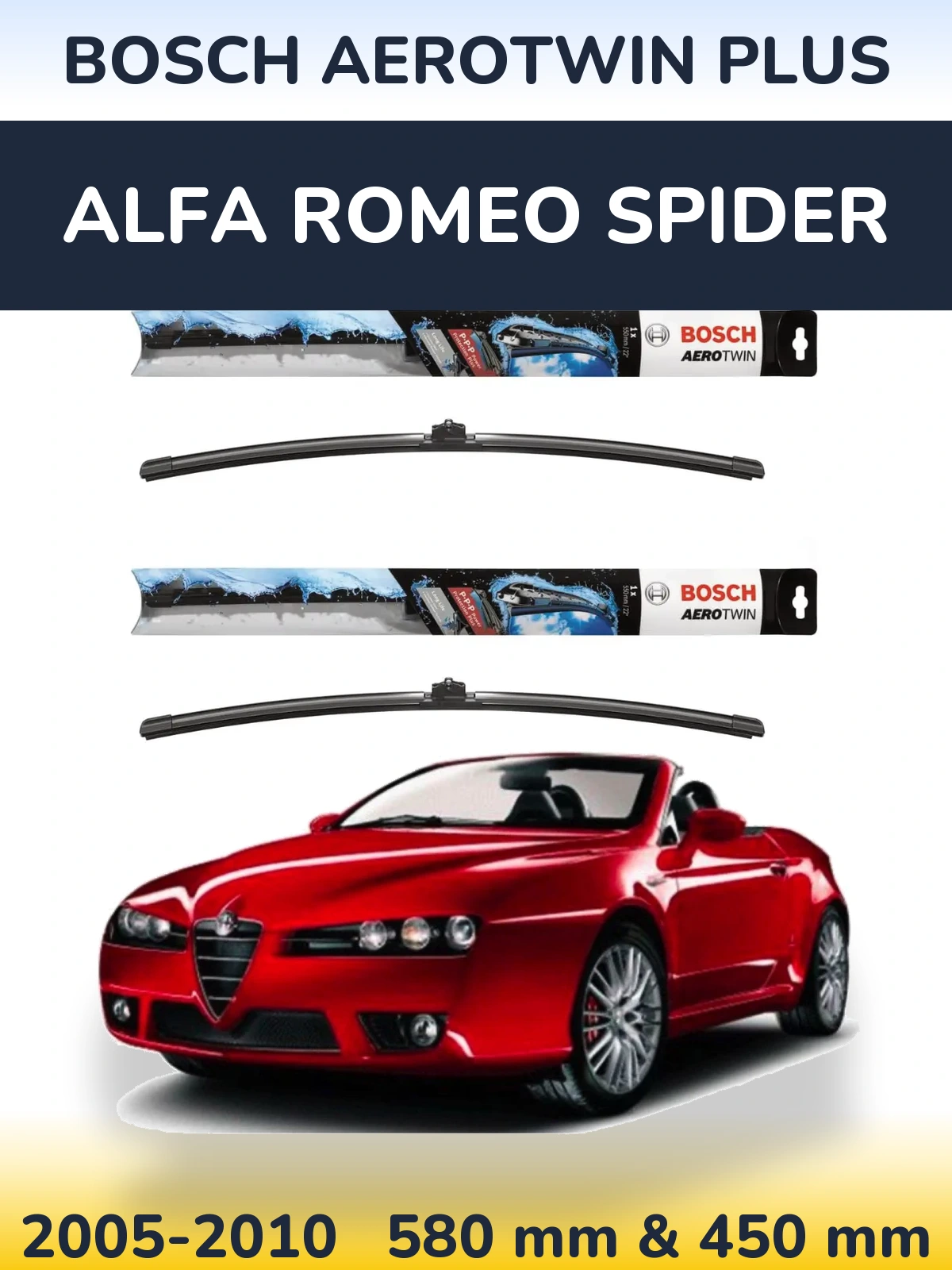 Torkarblad BOSCH AeroTwin Plus för Alfa Romeo Spider