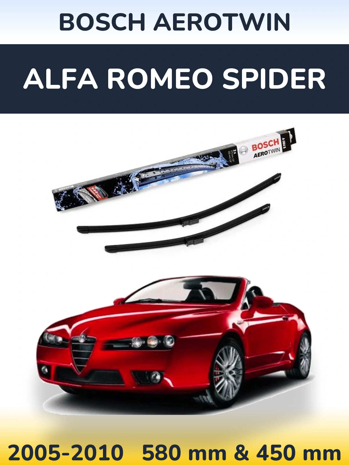 Torkarblad BOSCH AeroTwin för Alfa Romeo Spider