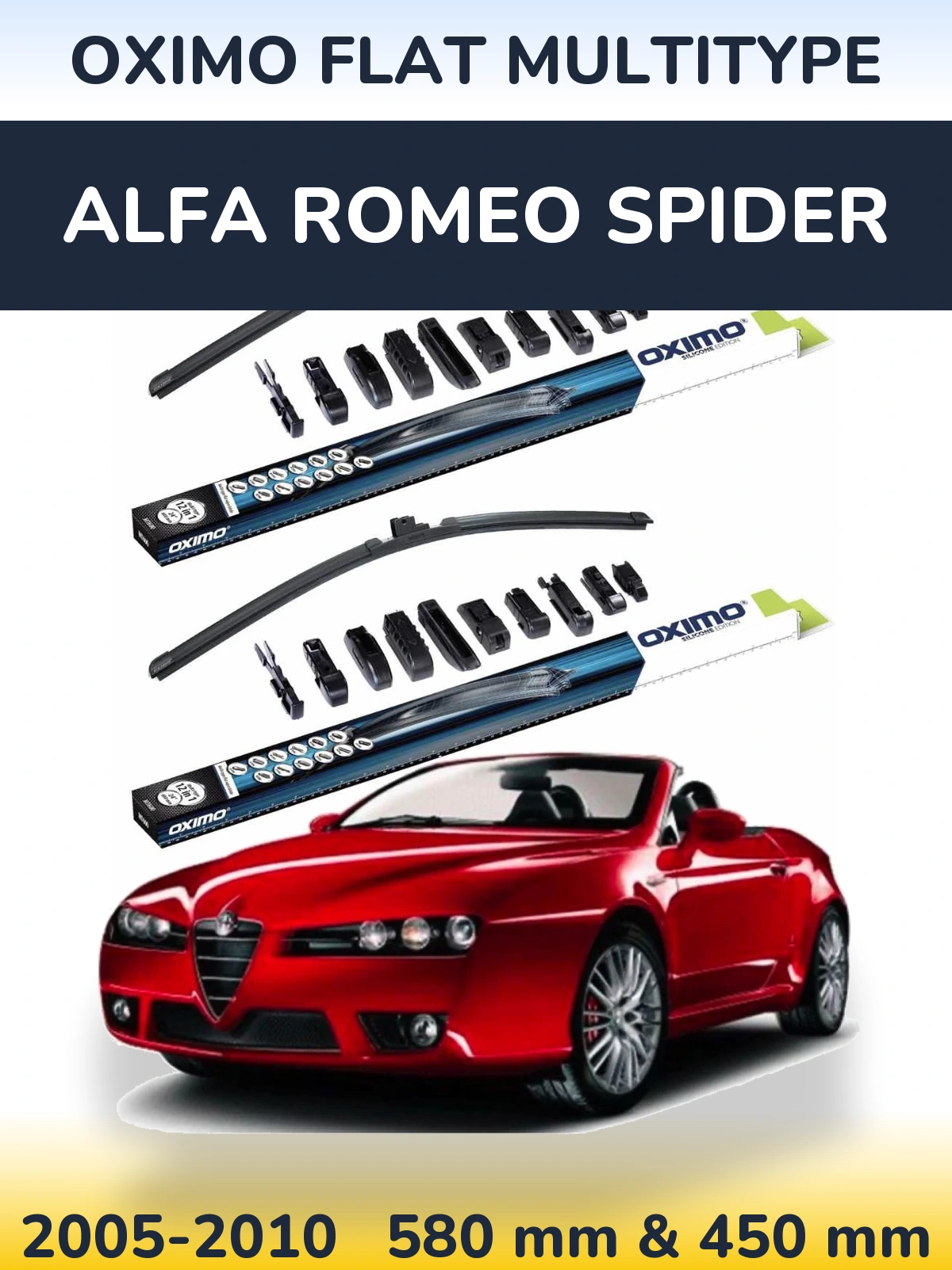 Torkarblad Oximo Flat MultiType för Alfa Romeo Spider