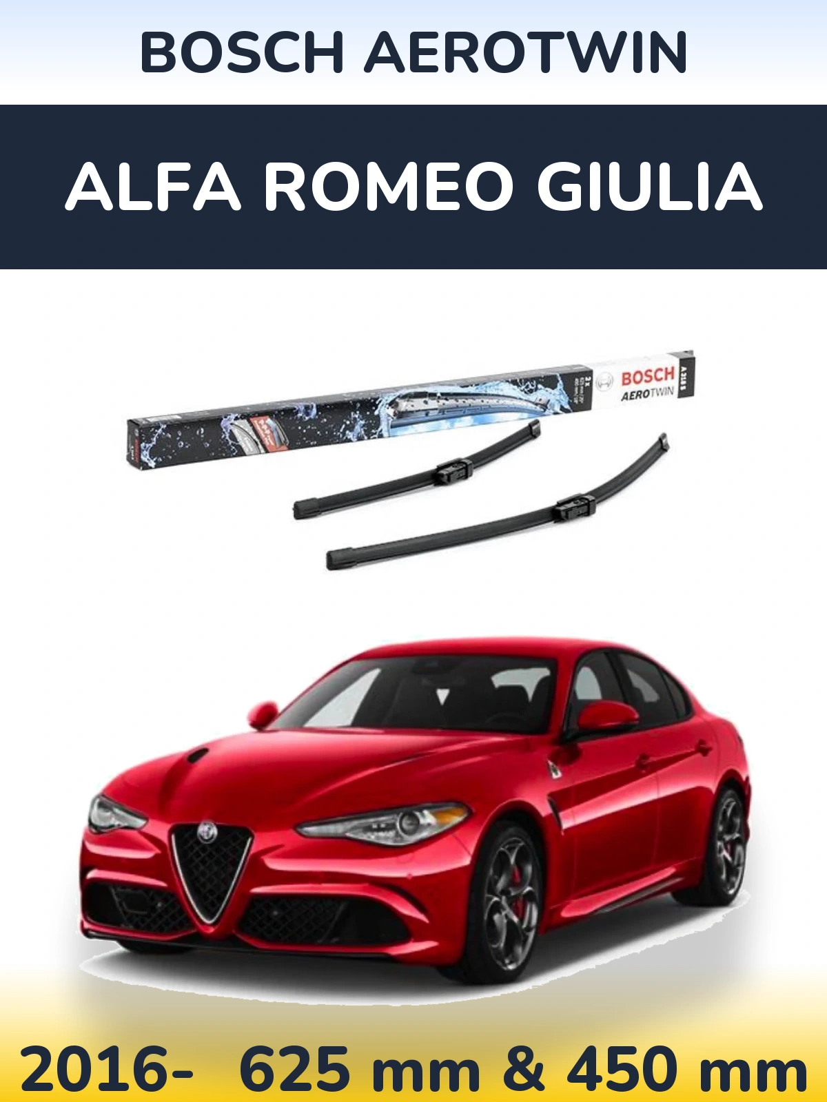 Torkarblad BOSCH AeroTwin för Alfa Romeo Giulia