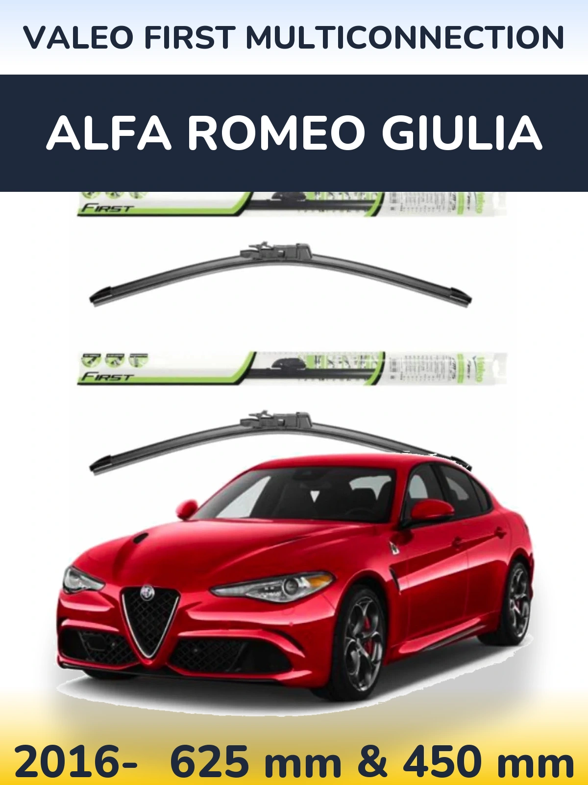Torkarblad Valeo First MultiConnection för Alfa Romeo Giulia