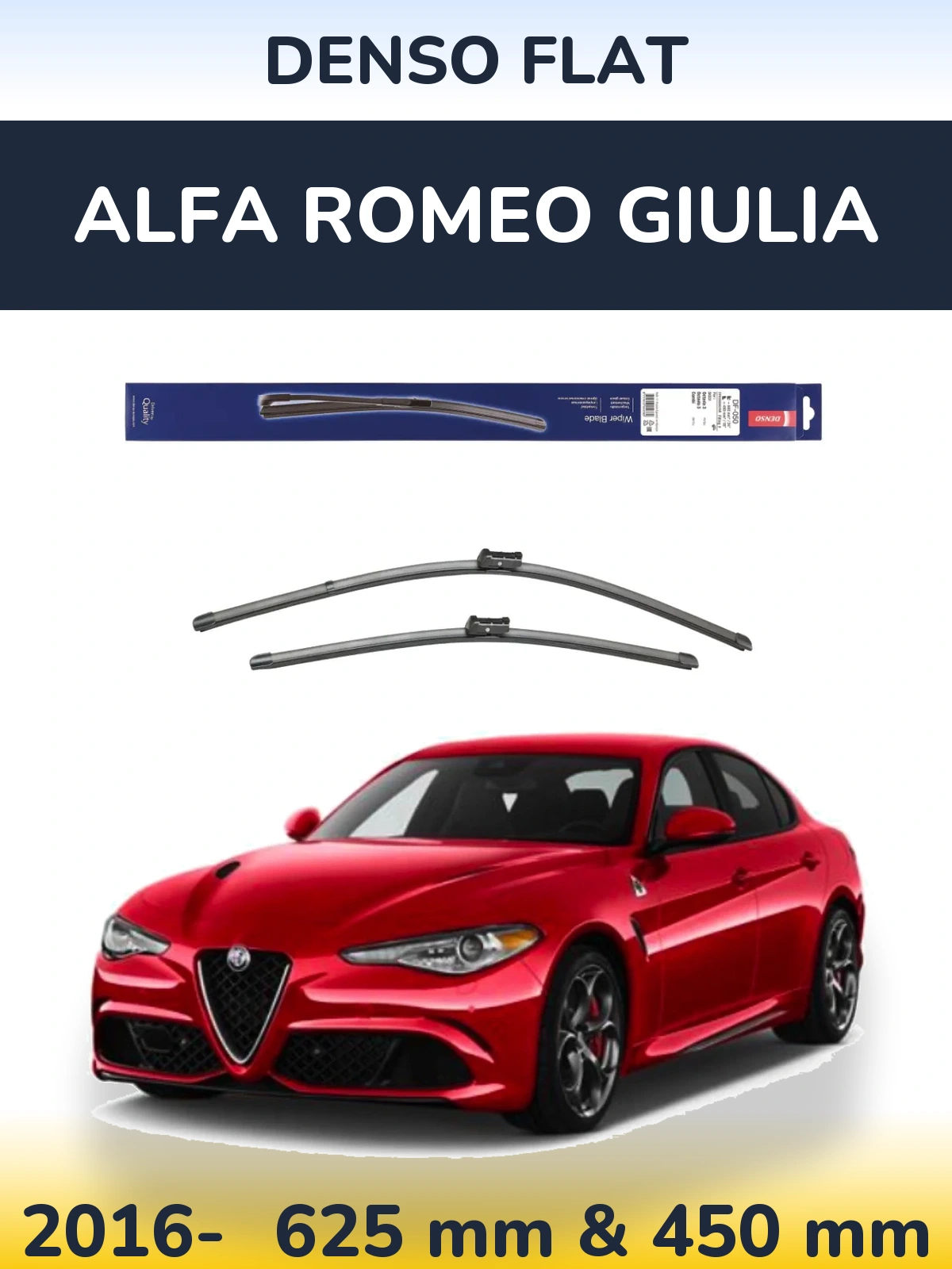 Torkarblad Denso Flat för Alfa Romeo Giulia