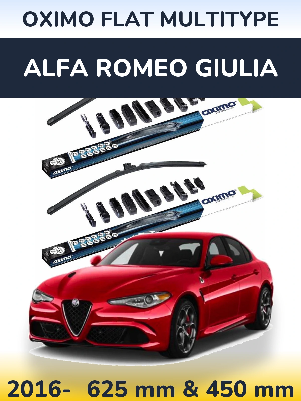 Torkarblad Oximo Flat MultiType för Alfa Romeo Giulia
