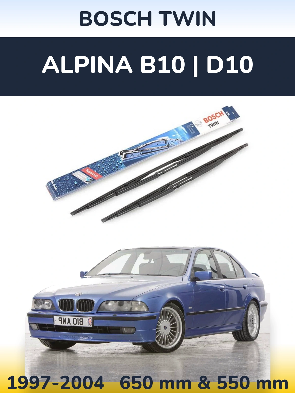 Torkarblad BOSCH Twin för Alpina B10 | D10