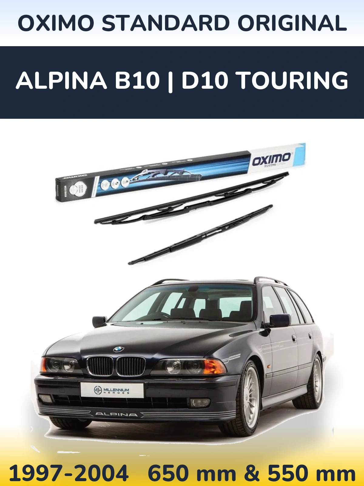 Torkarblad Oximo Standard Original för Alpina B10 | D10 Touring