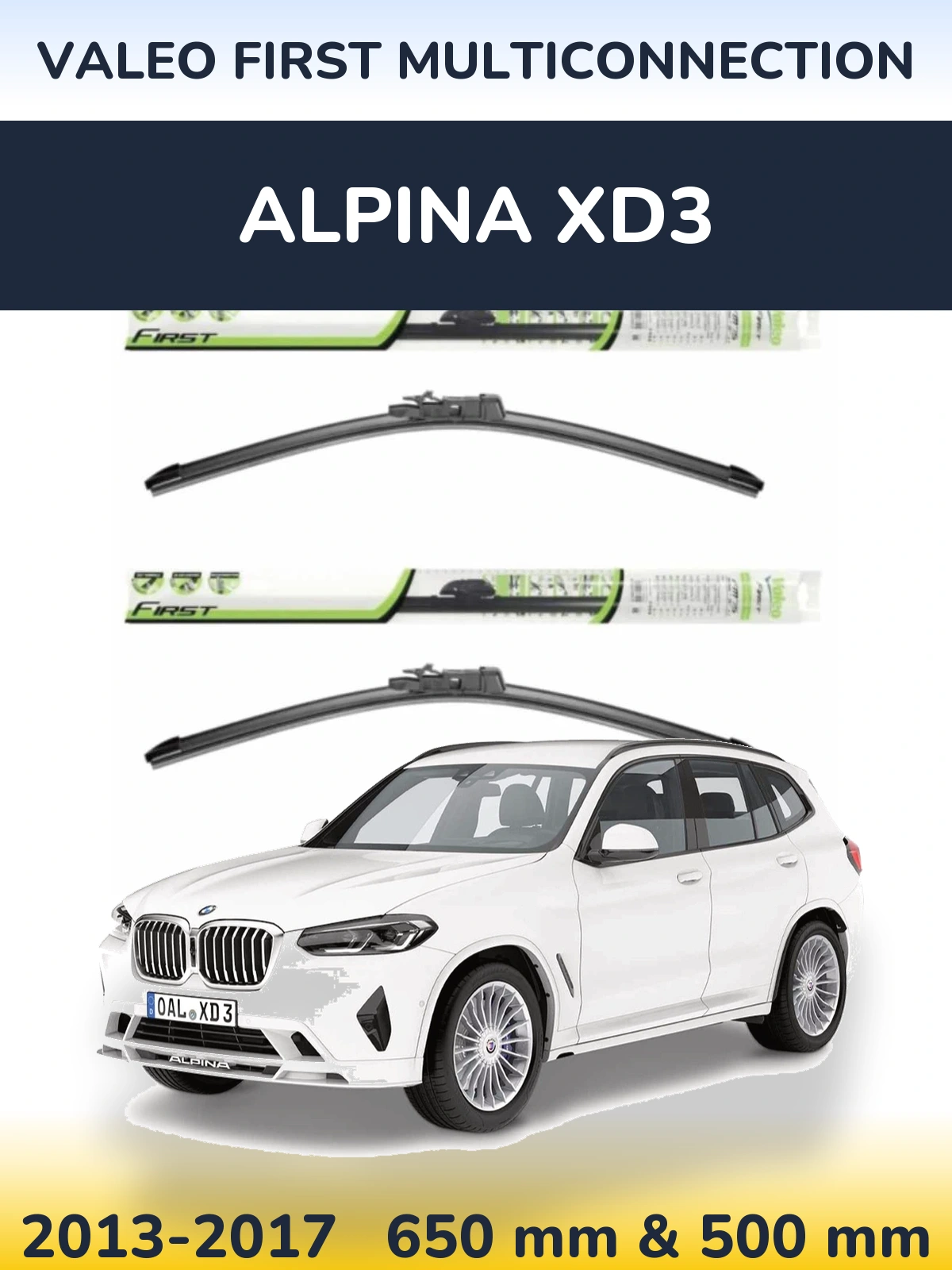 Torkarblad Valeo First MultiConnection för Alpina XD3