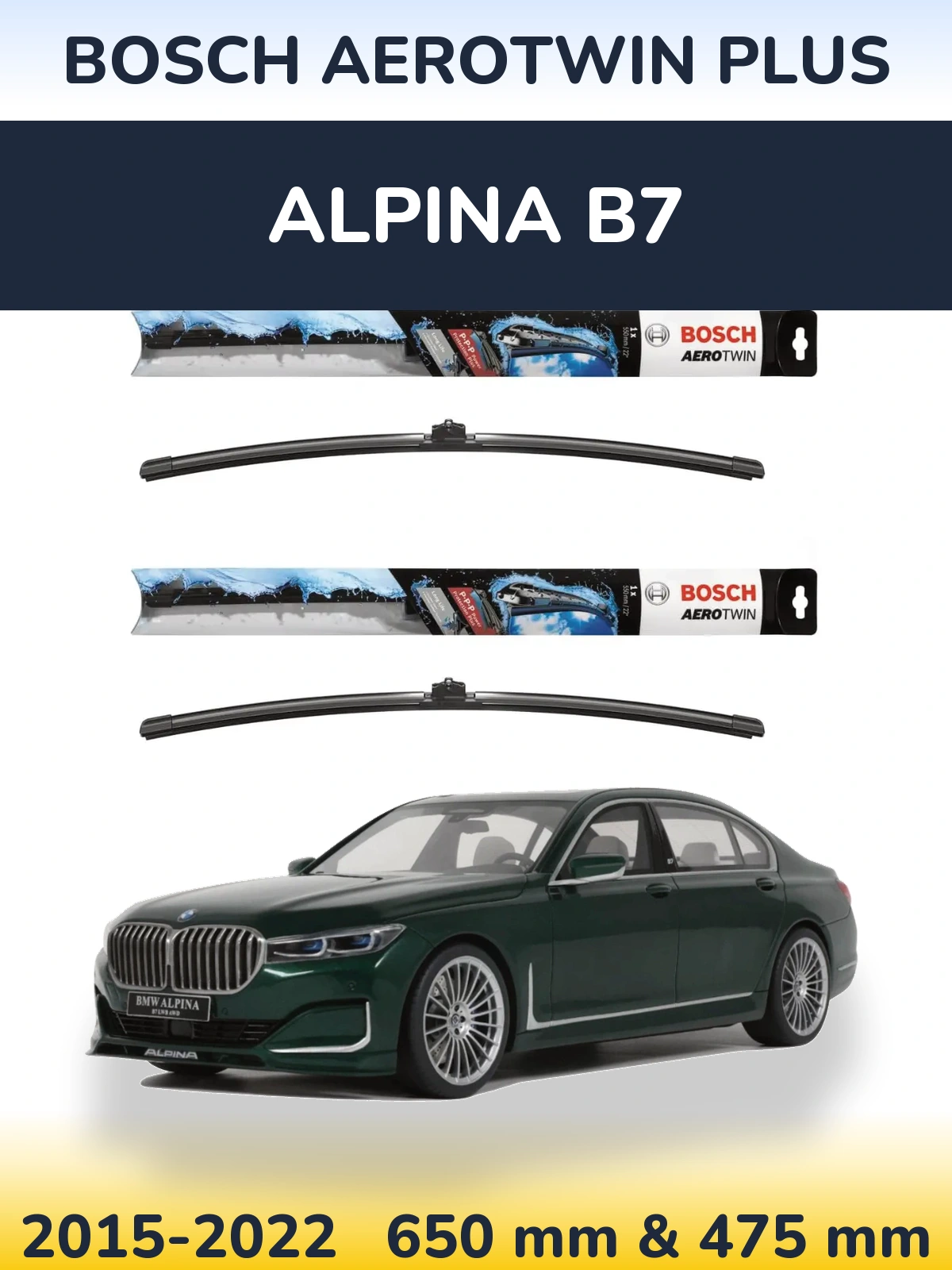 Torkarblad BOSCH AeroTwin Plus för Alpina B7