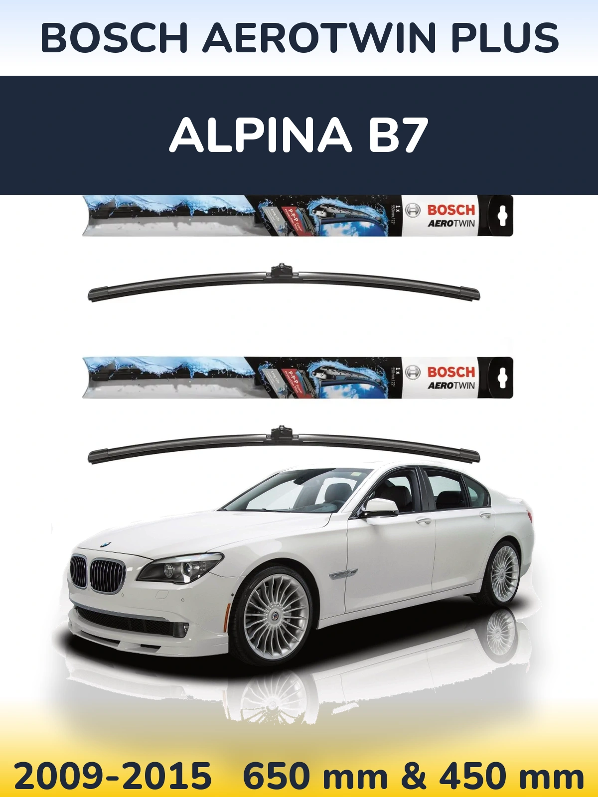 Torkarblad BOSCH AeroTwin Plus för Alpina B7