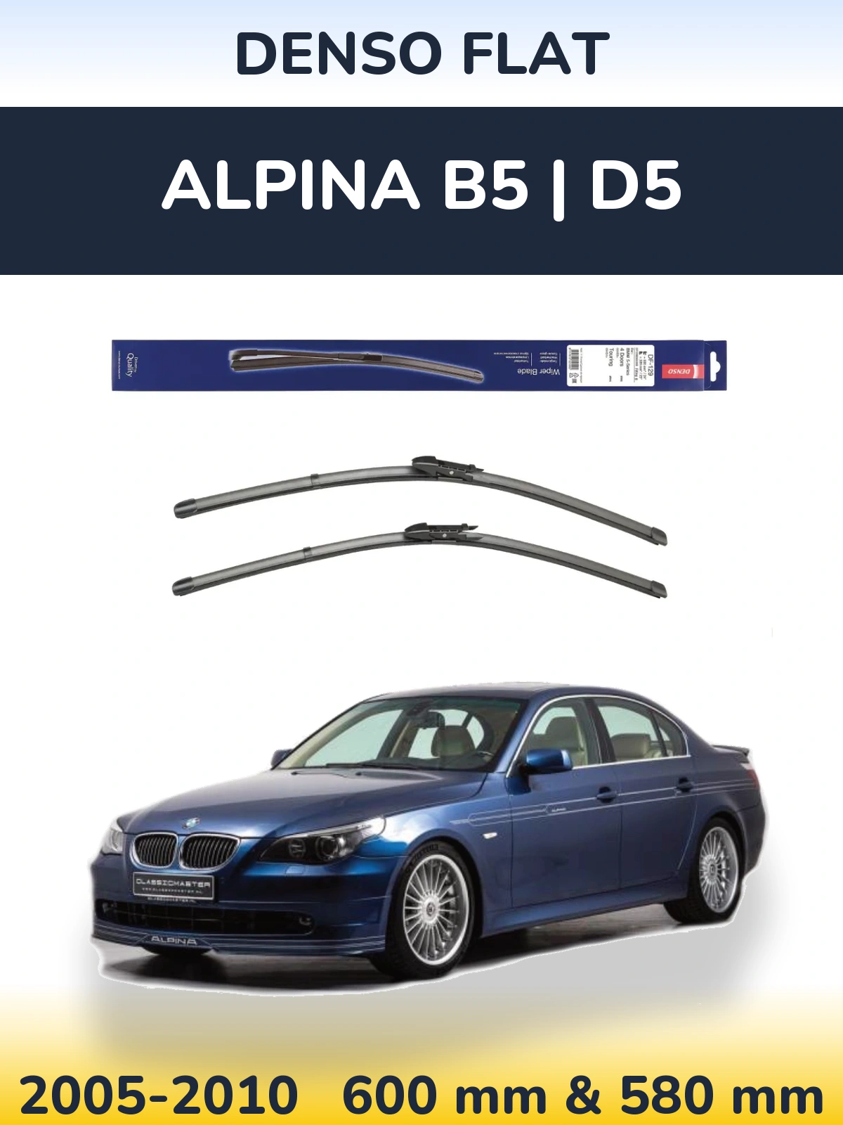 Torkarblad Denso Flat för Alpina B5 | D5