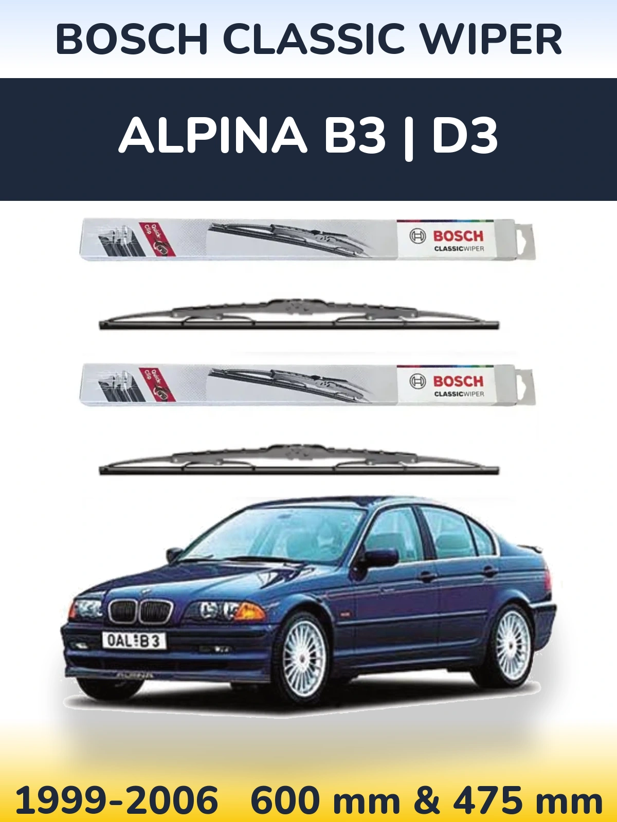 Torkarblad BOSCH Classic Wiper för Alpina B3 | D3
