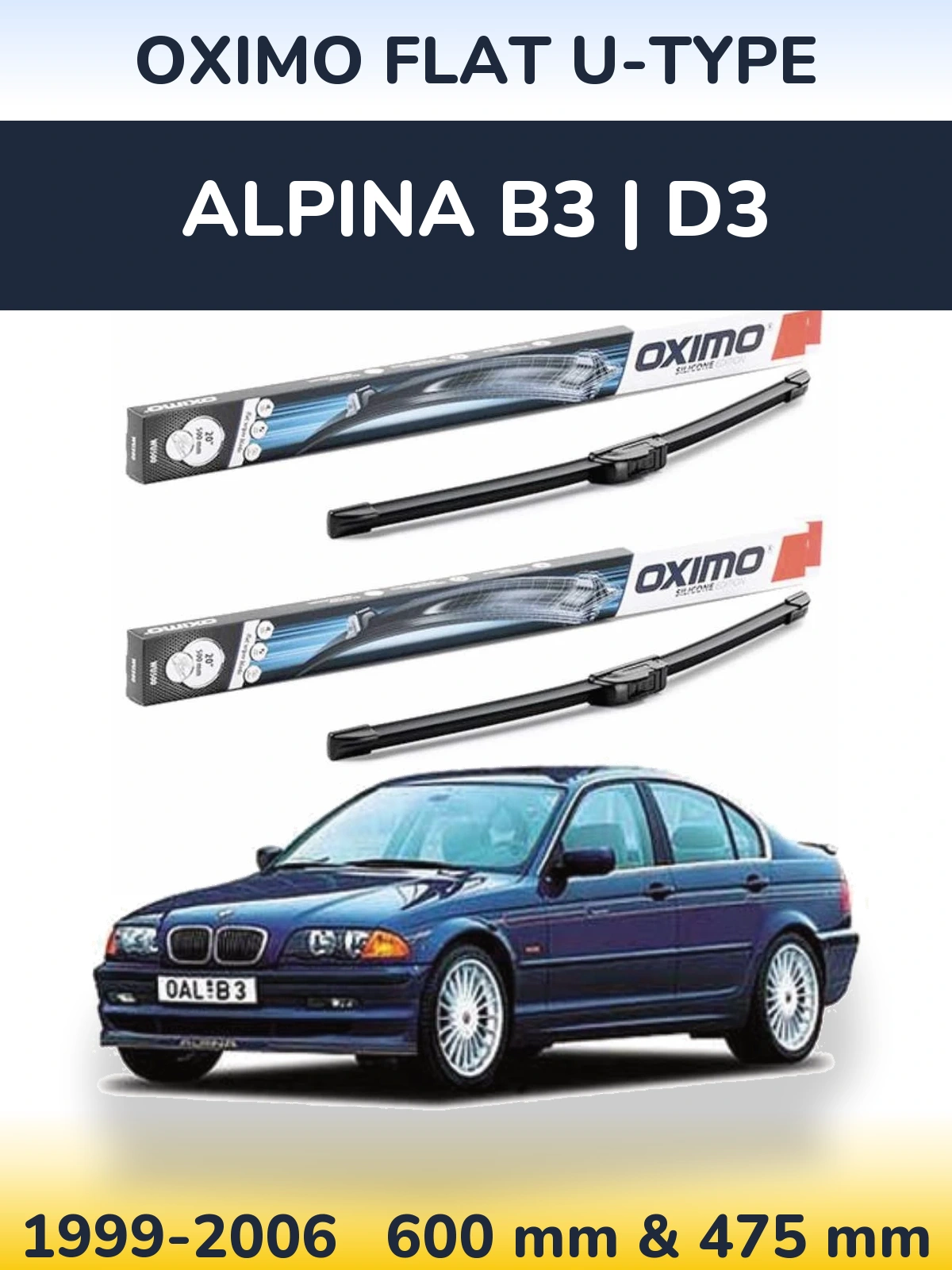 Torkarblad Oximo Flat U-type för Alpina B3 | D3