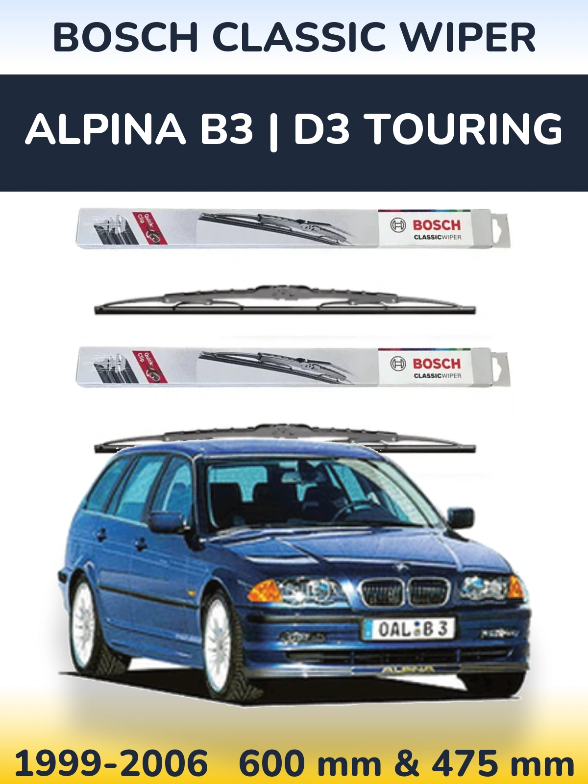 Torkarblad BOSCH Classic Wiper för Alpina B3 | D3 Touring