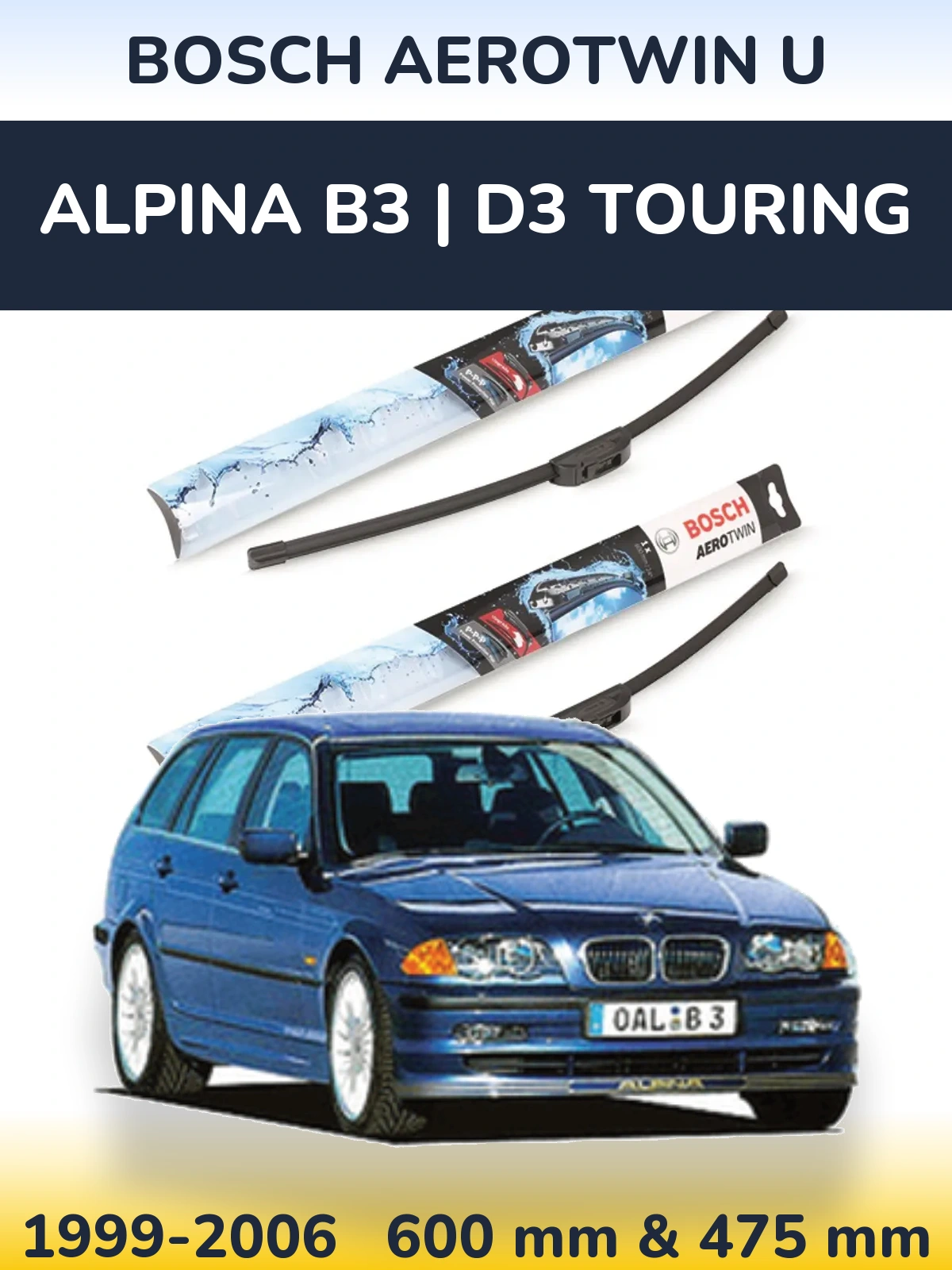 Torkarblad BOSCH AeroTwin U för Alpina B3 | D3 Touring