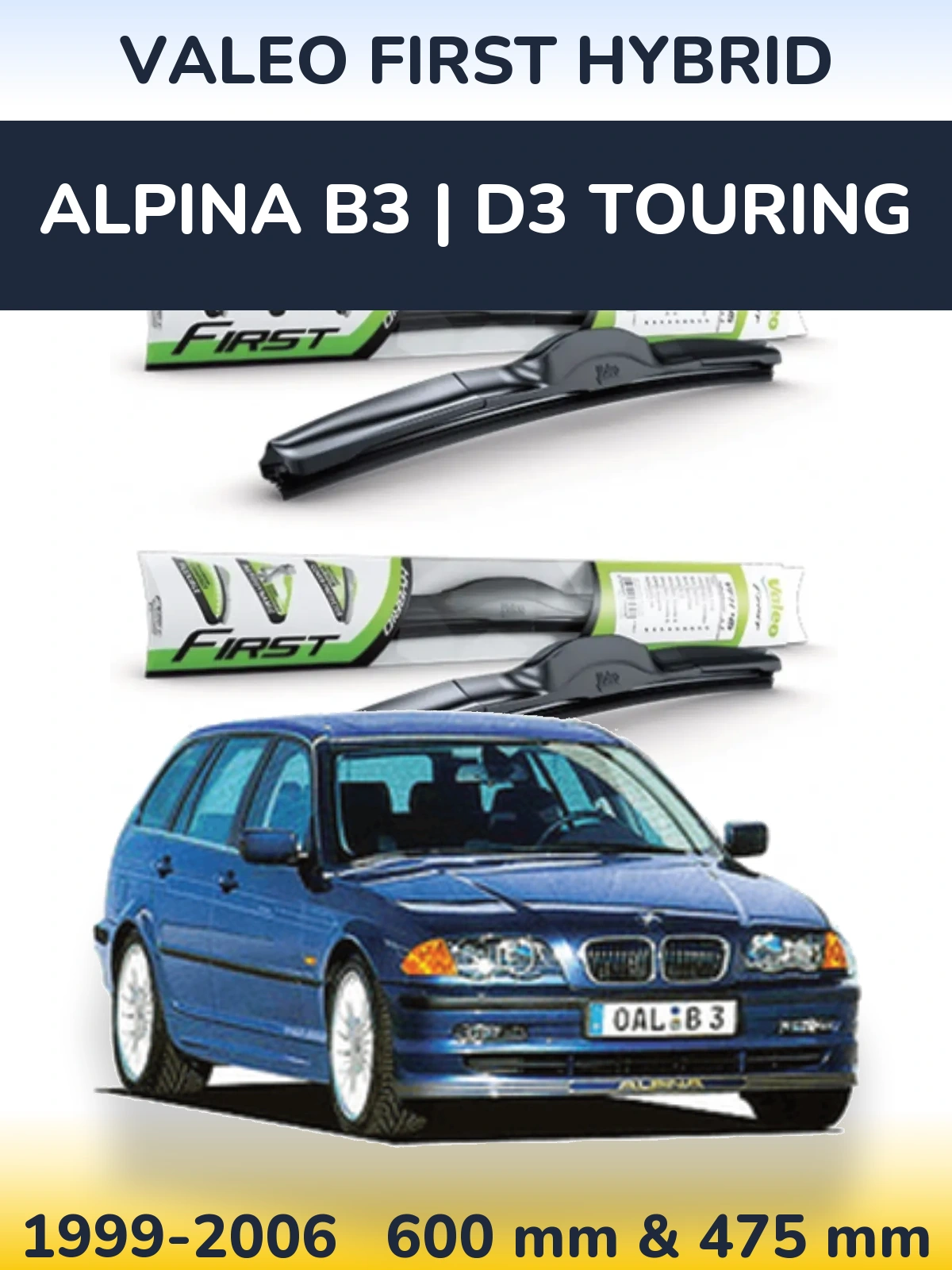Torkarblad Valeo First Hybrid för Alpina B3 | D3 Touring