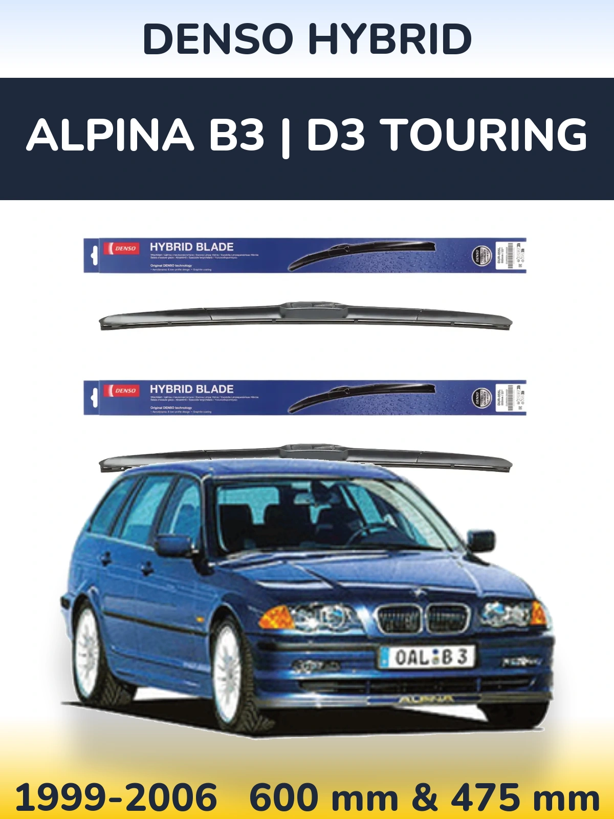 Torkarblad Denso Hybrid för Alpina B3 | D3 Touring