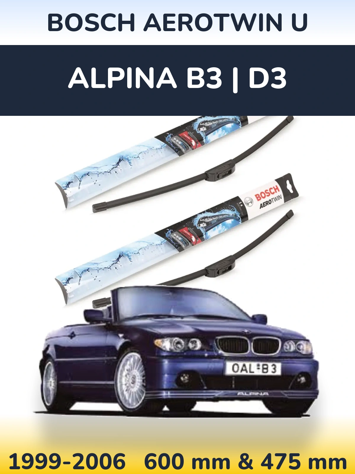Torkarblad BOSCH AeroTwin U för Alpina B3 | D3