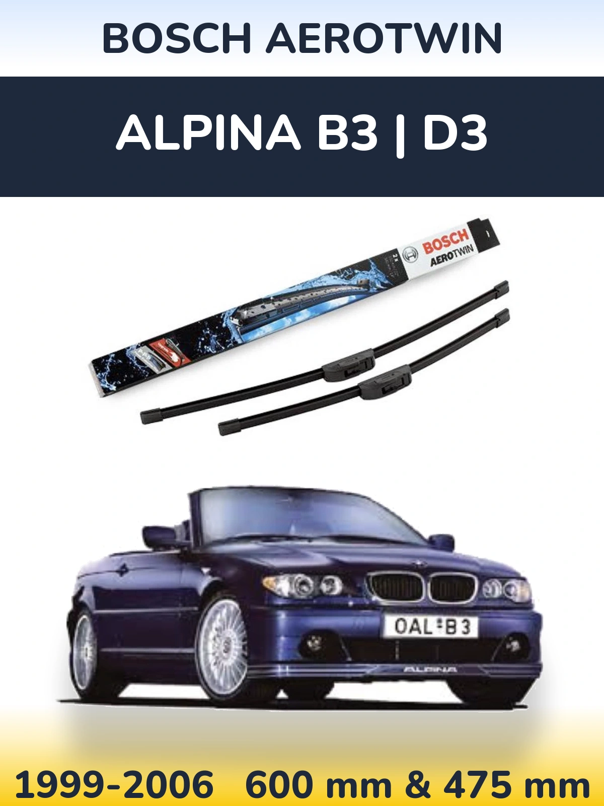 Torkarblad BOSCH AeroTwin för Alpina B3 | D3