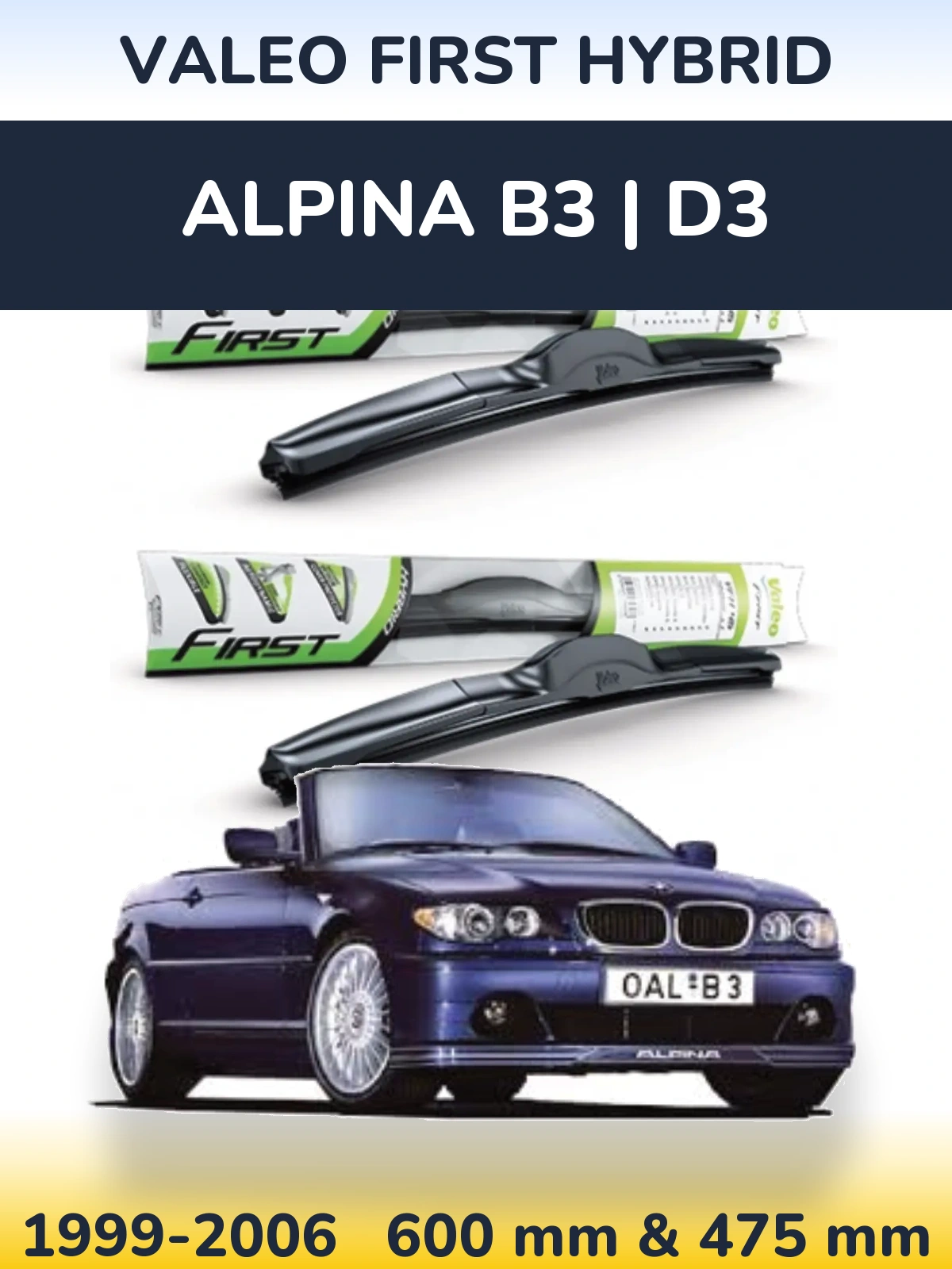 Torkarblad Valeo First Hybrid för Alpina B3 | D3