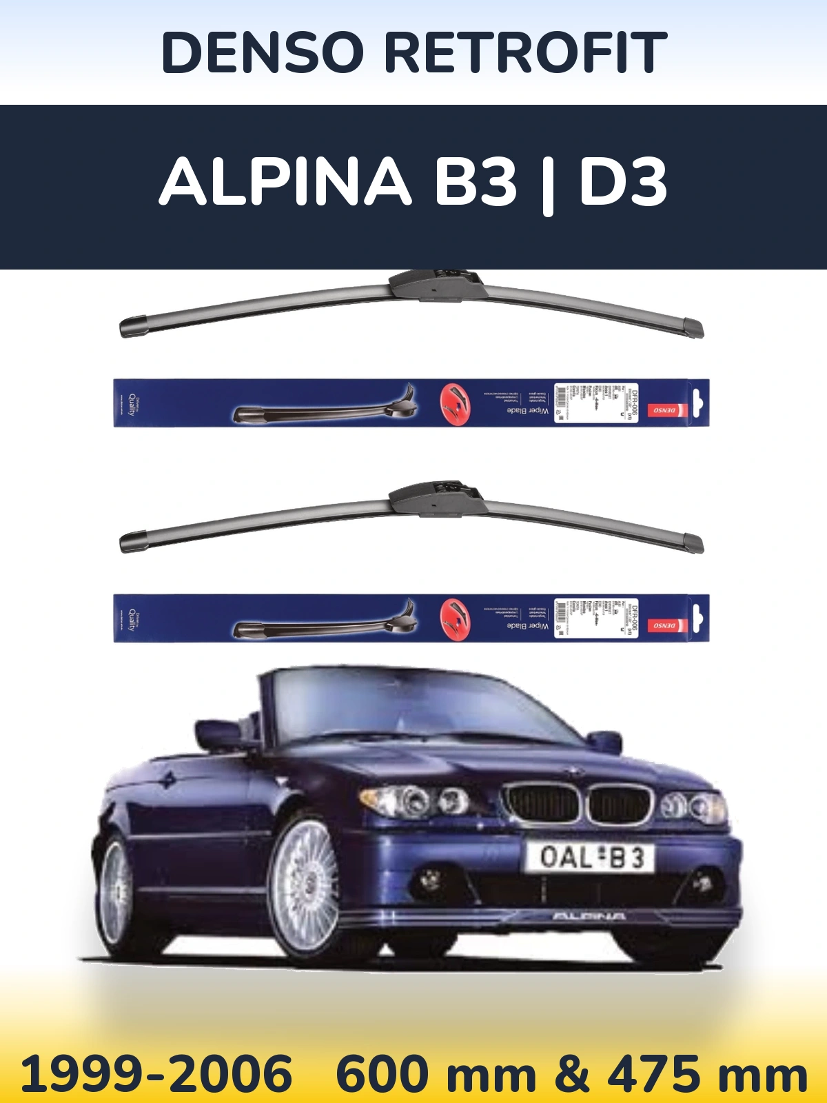 Torkarblad Denso Retrofit för Alpina B3 | D3