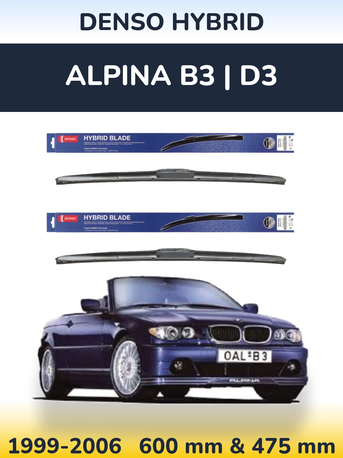 Torkarblad Denso Hybrid för Alpina B3 | D3