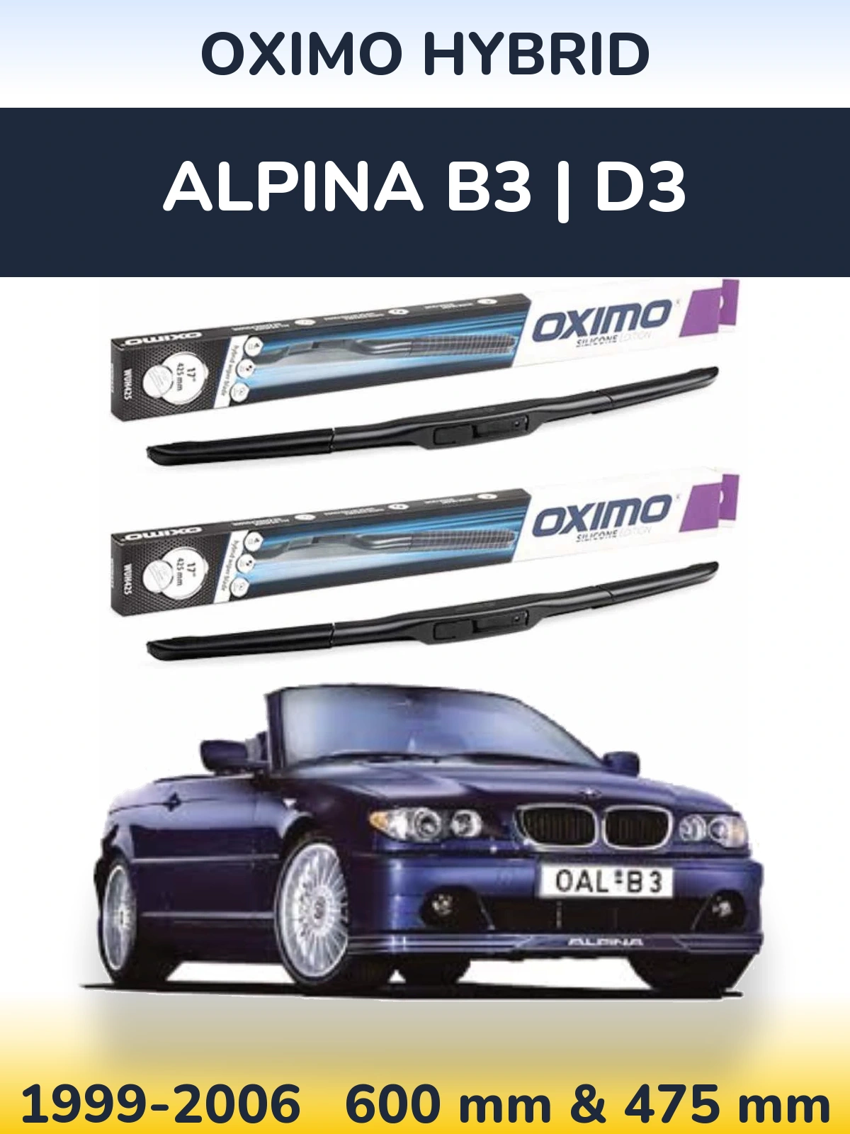 Torkarblad Oximo Hybrid för Alpina B3 | D3