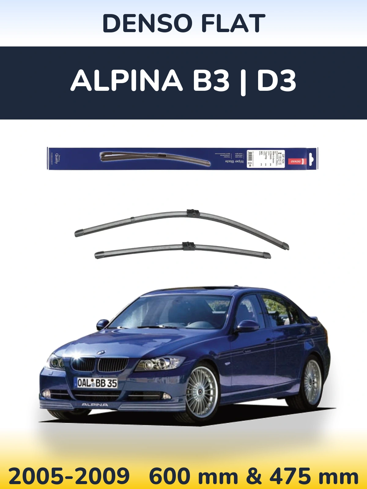 Torkarblad Denso Flat för Alpina B3 | D3