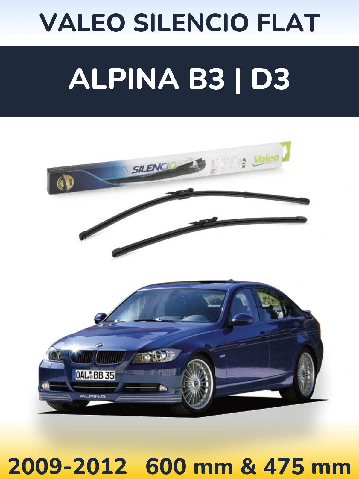Torkarblad Valeo Silencio Flat för Alpina B3 | D3