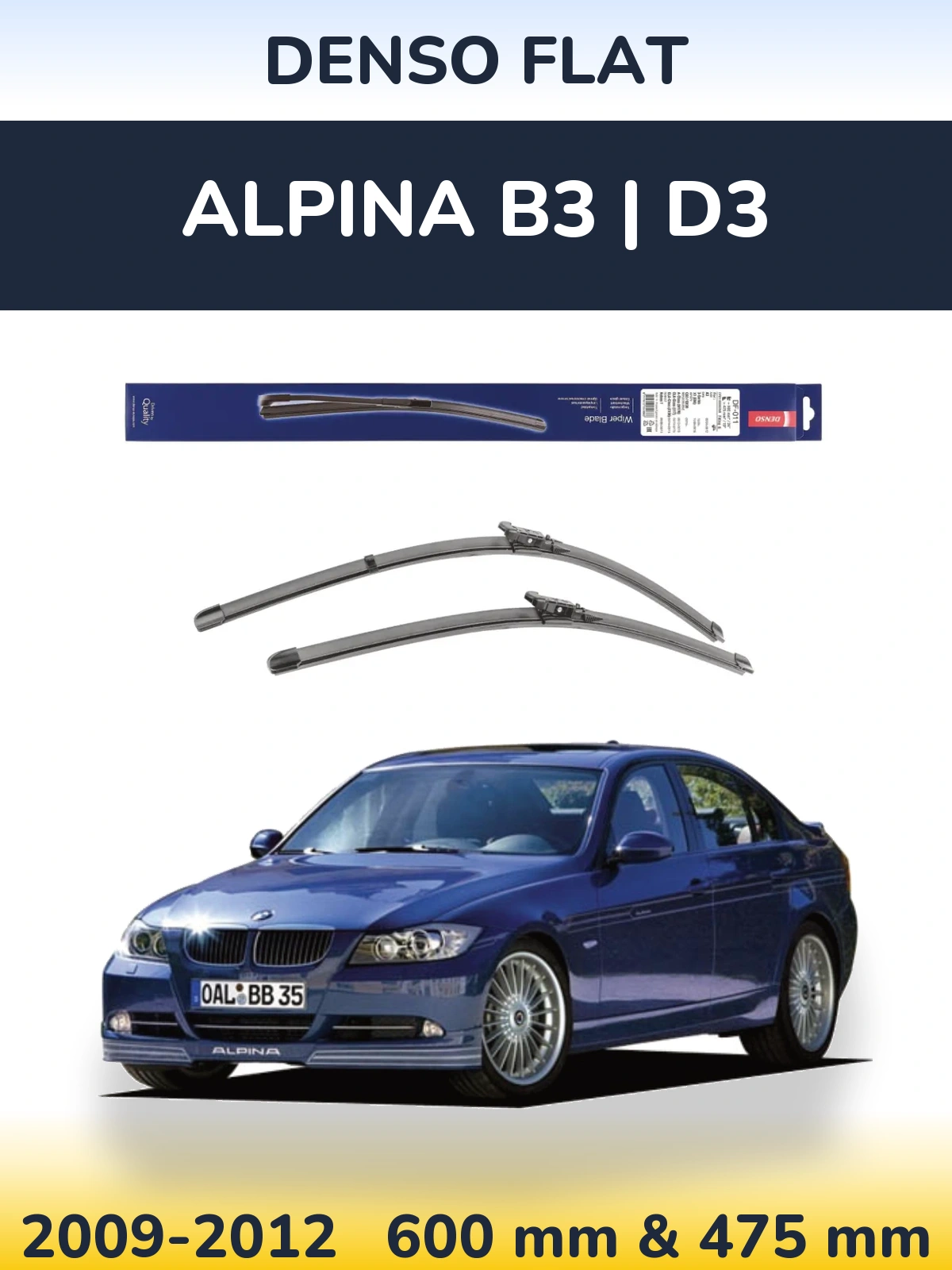 Torkarblad Denso Flat för Alpina B3 | D3