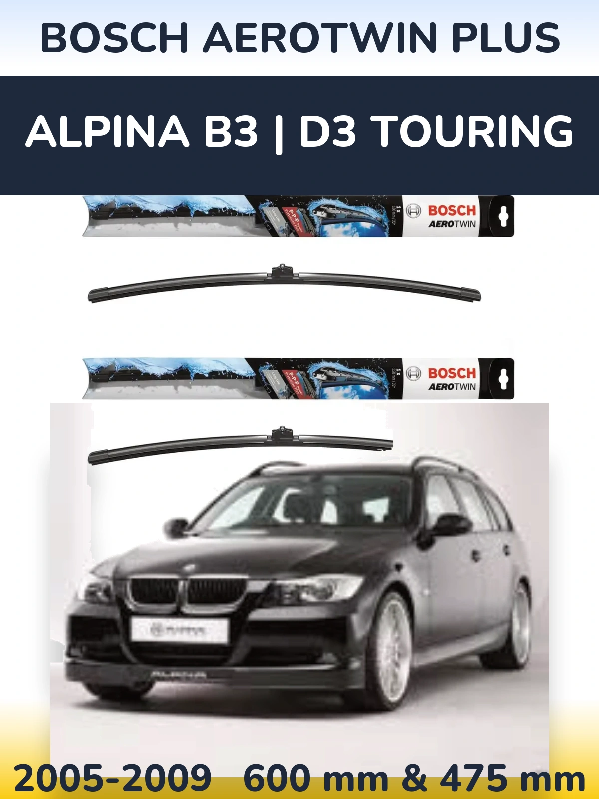 Torkarblad BOSCH AeroTwin Plus för Alpina B3 | D3 Touring