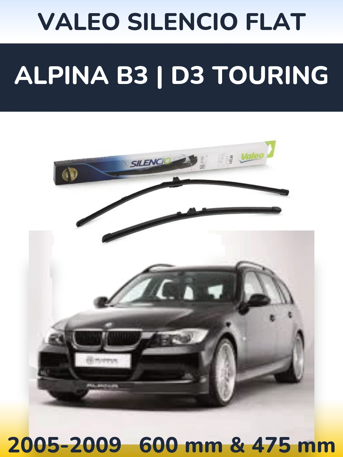Torkarblad Valeo Silencio Flat för Alpina B3 | D3 Touring