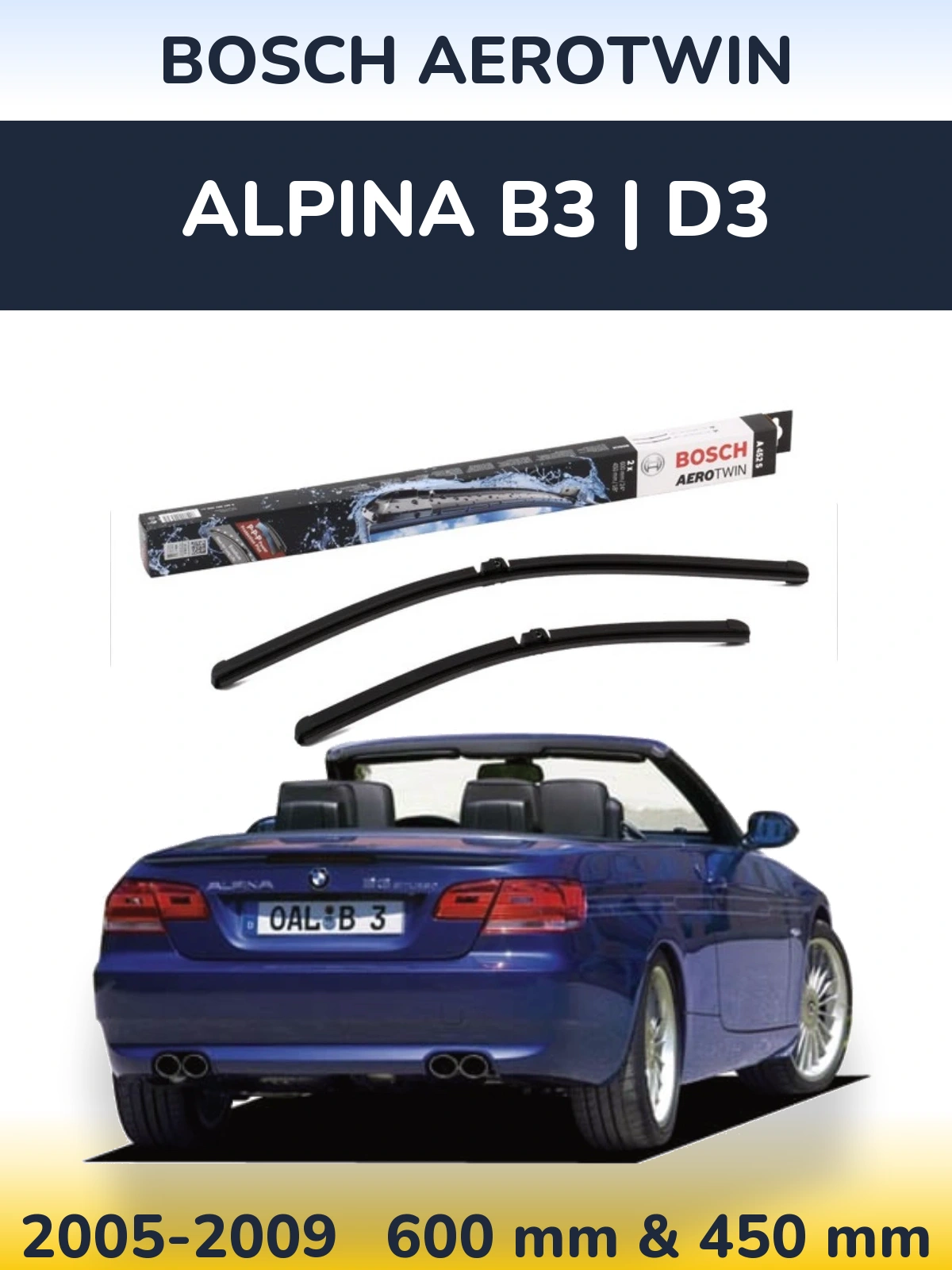 Torkarblad BOSCH AeroTwin för Alpina B3 | D3