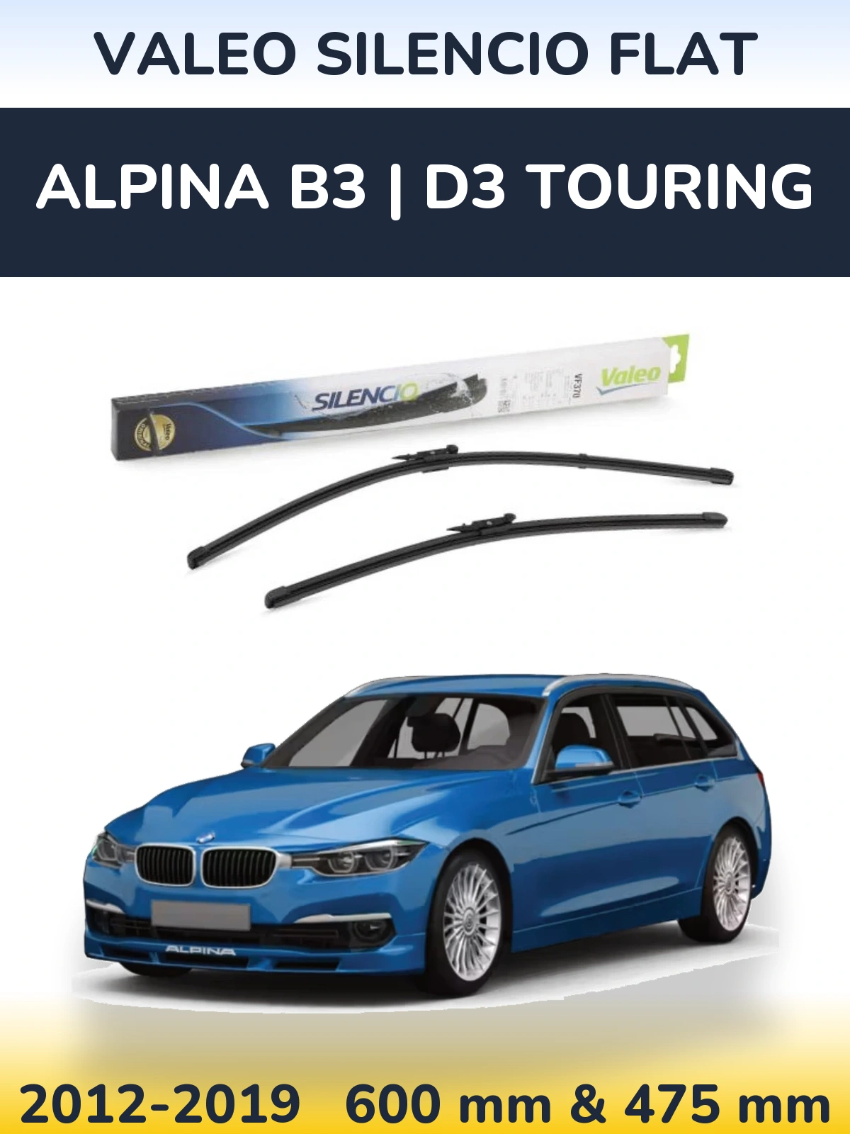 Torkarblad Valeo Silencio Flat för Alpina B3 | D3 Touring