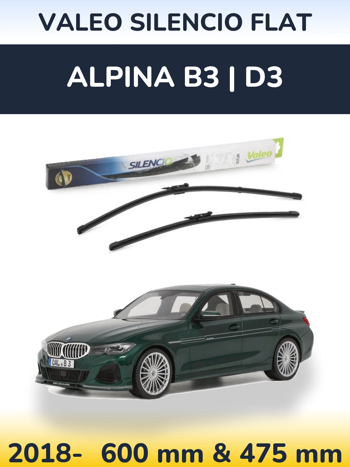 Torkarblad Valeo Silencio Flat för Alpina B3 | D3