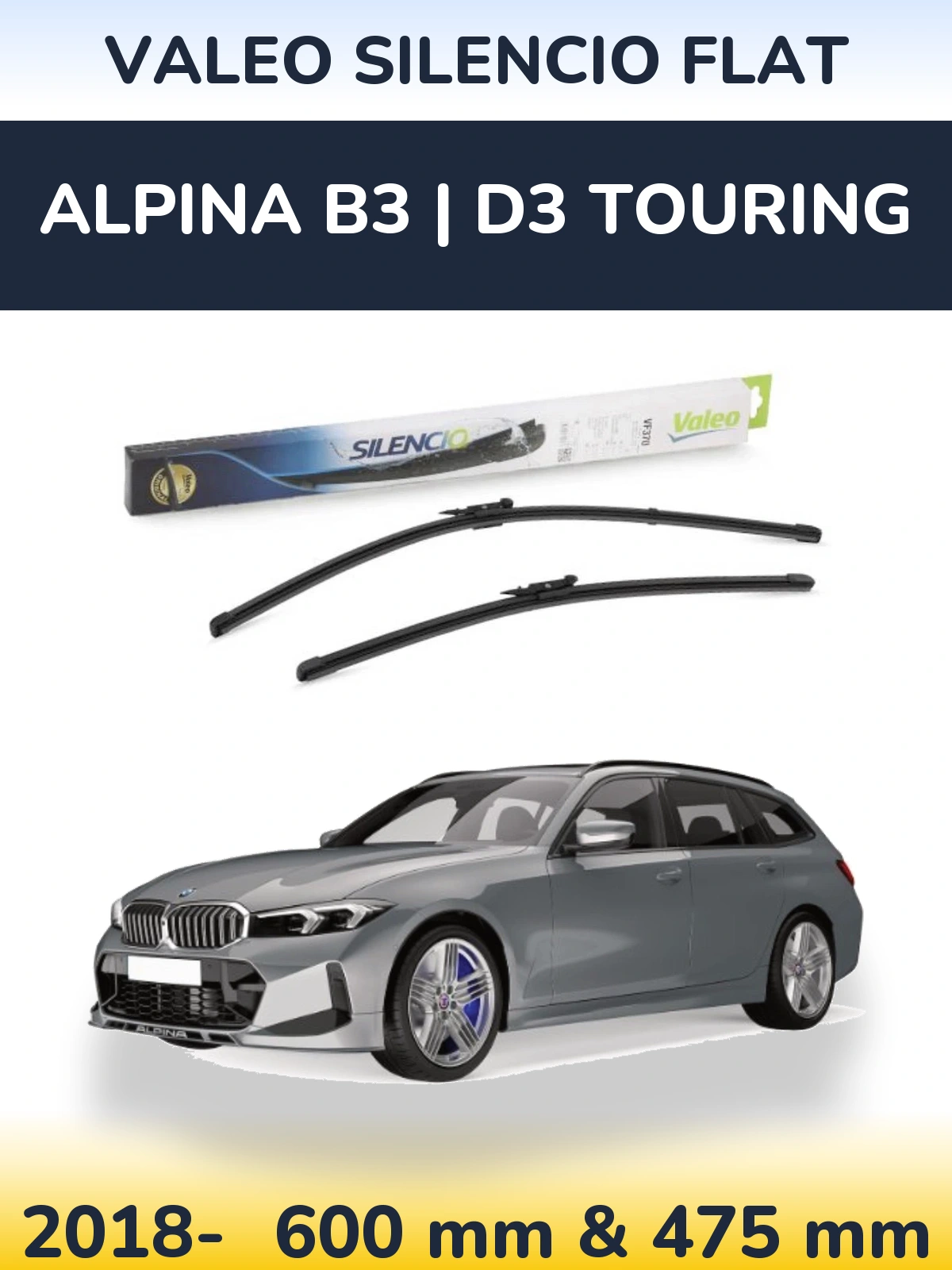 Torkarblad Valeo Silencio Flat för Alpina B3 | D3 Touring