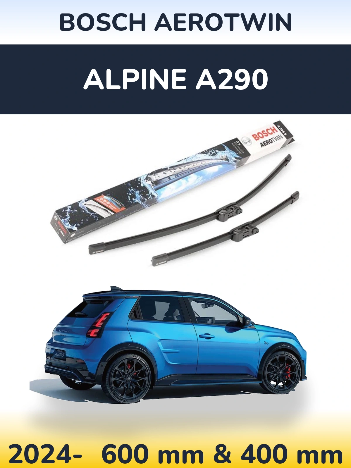 Torkarblad BOSCH AeroTwin för Alpine A290