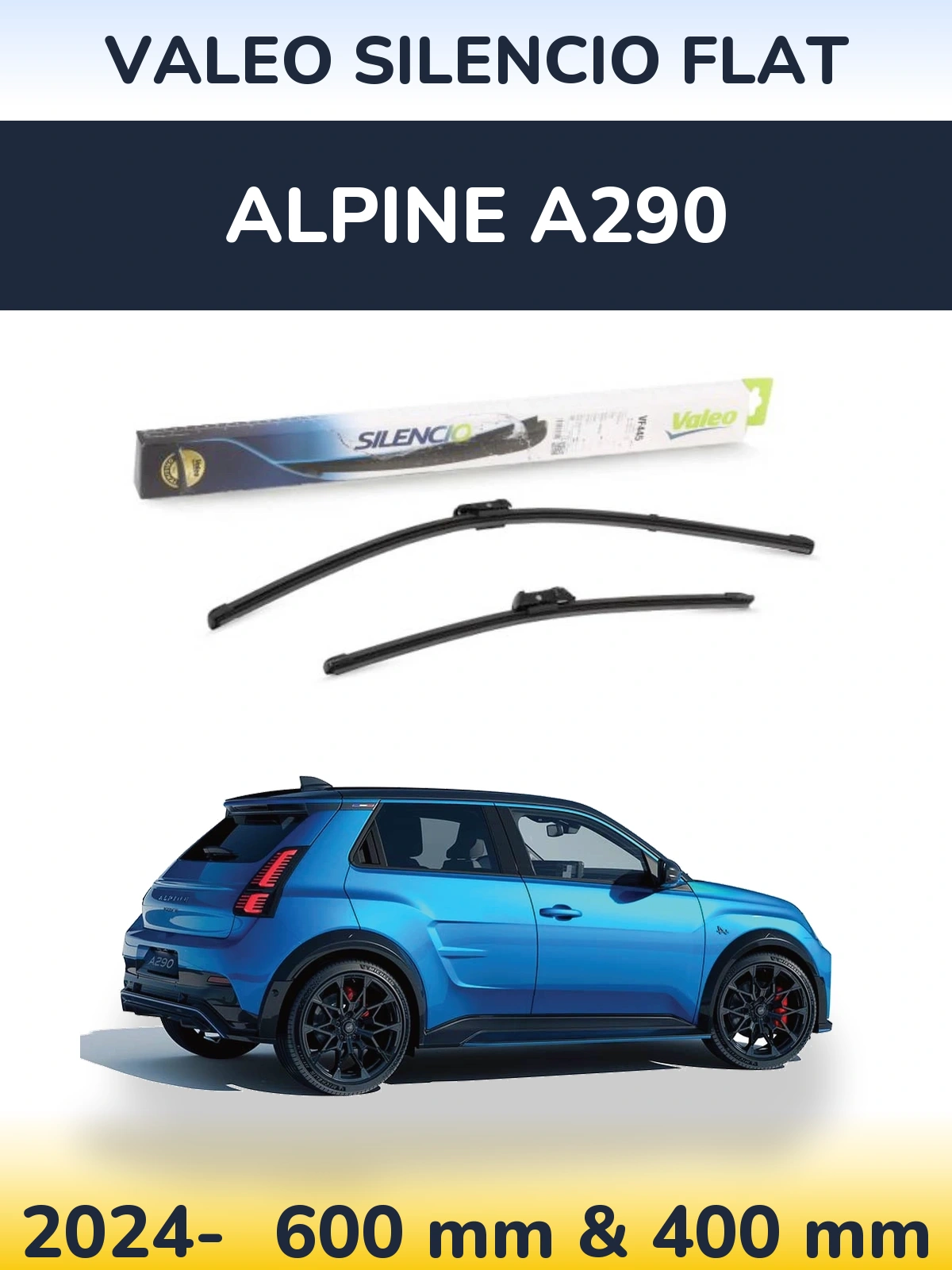 Torkarblad Valeo Silencio Flat för Alpine A290