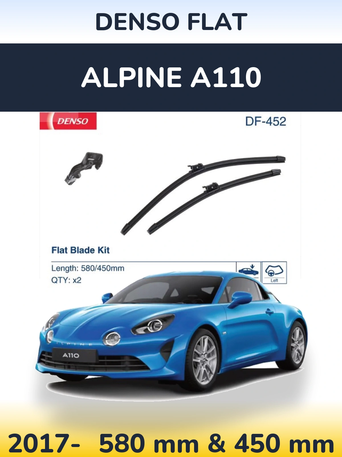 Torkarblad Denso Flat för Alpine A110